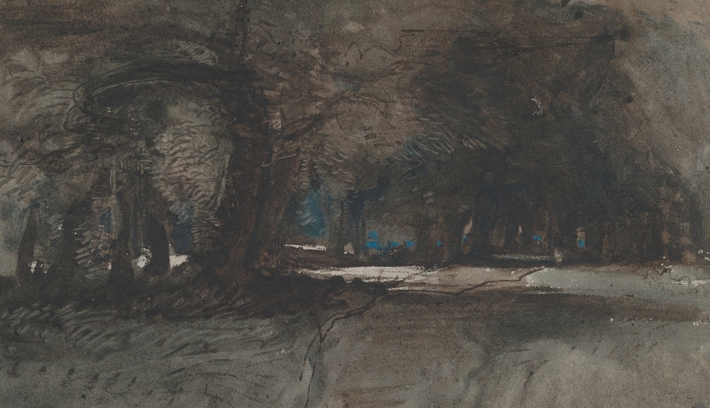 William James Müller - A Woodland Scene at Dusk