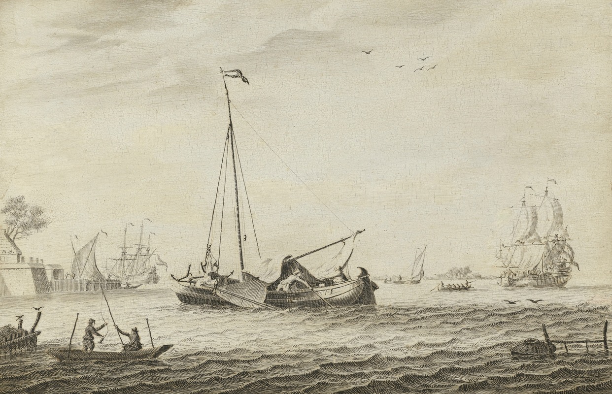 Adriaen Cornelisz. van der Salm - A Kaag And Other Vessels