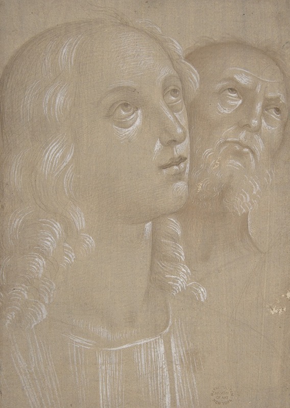 After Perugino - Heads of Two Saints