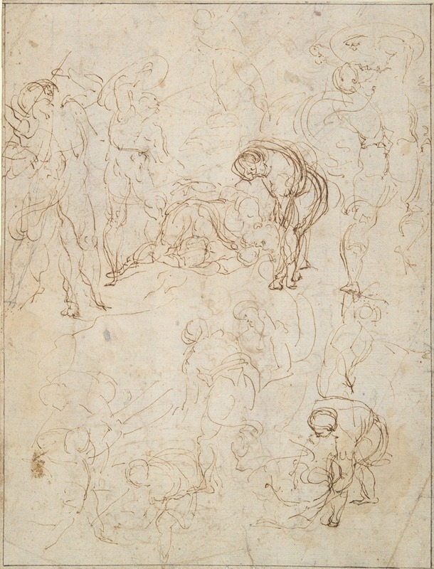 Ambrogio Giovanni Figino - Studies for a Conversion of Saul and an Entombment