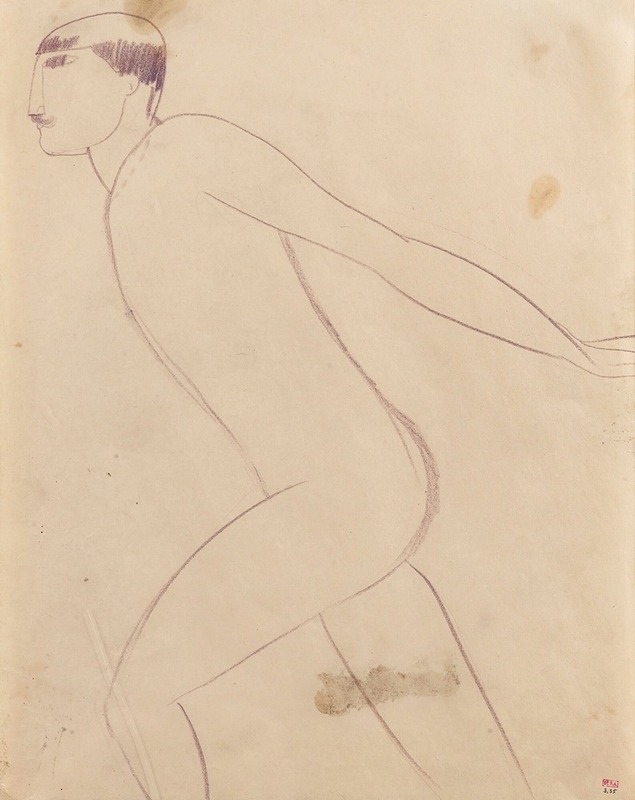 Amedeo Modigliani - Athlète De Foire Ou De Cirque De Profil