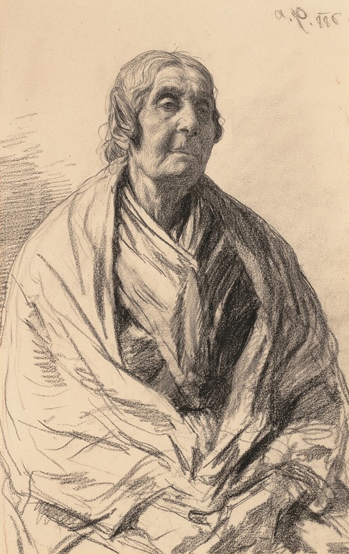 August von Pettenkofen - Study of an Old Woman