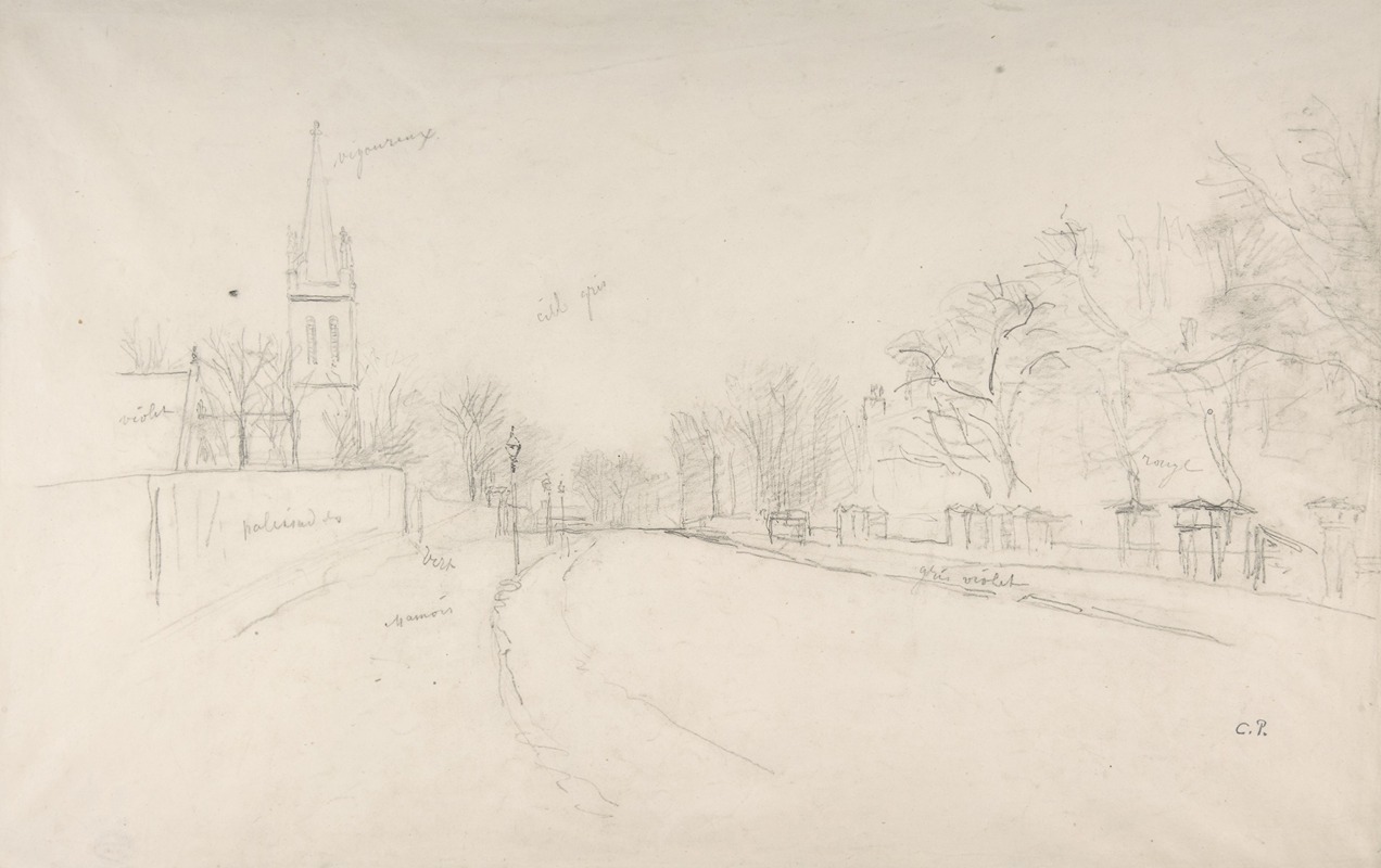 Camille Pissarro - All Saints Church, Upper Norwood seen from the north side of Beulah Hill