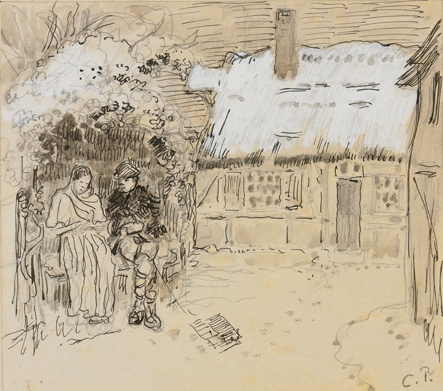 Camille Pissarro - Sous La Tonnelle (Study For Daphnis And Chloë)