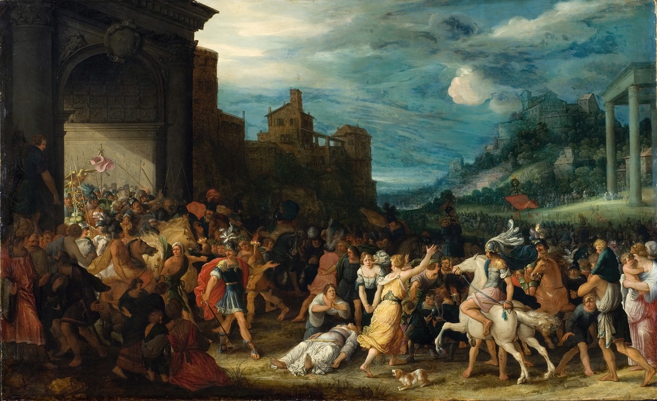 Adriaen van Stalbemt - The Horatii Entering Rome