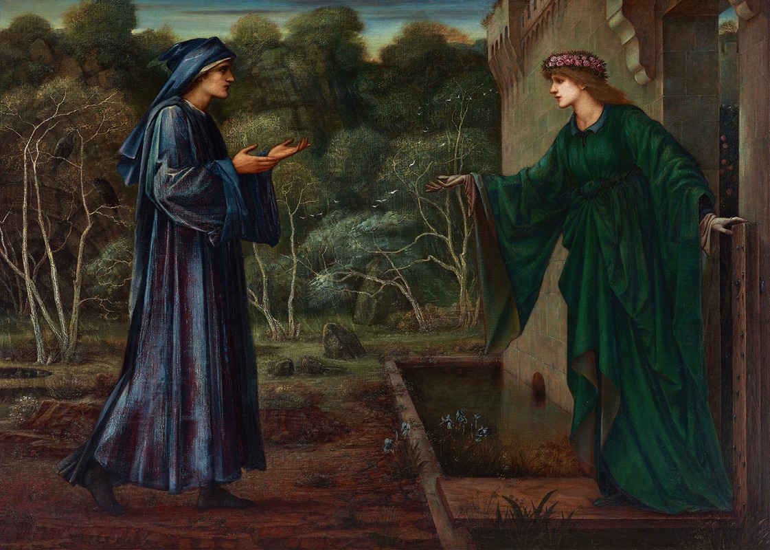 Sir Edward Coley Burne-Jones - The Pilgrim At The Gate of Idleness
