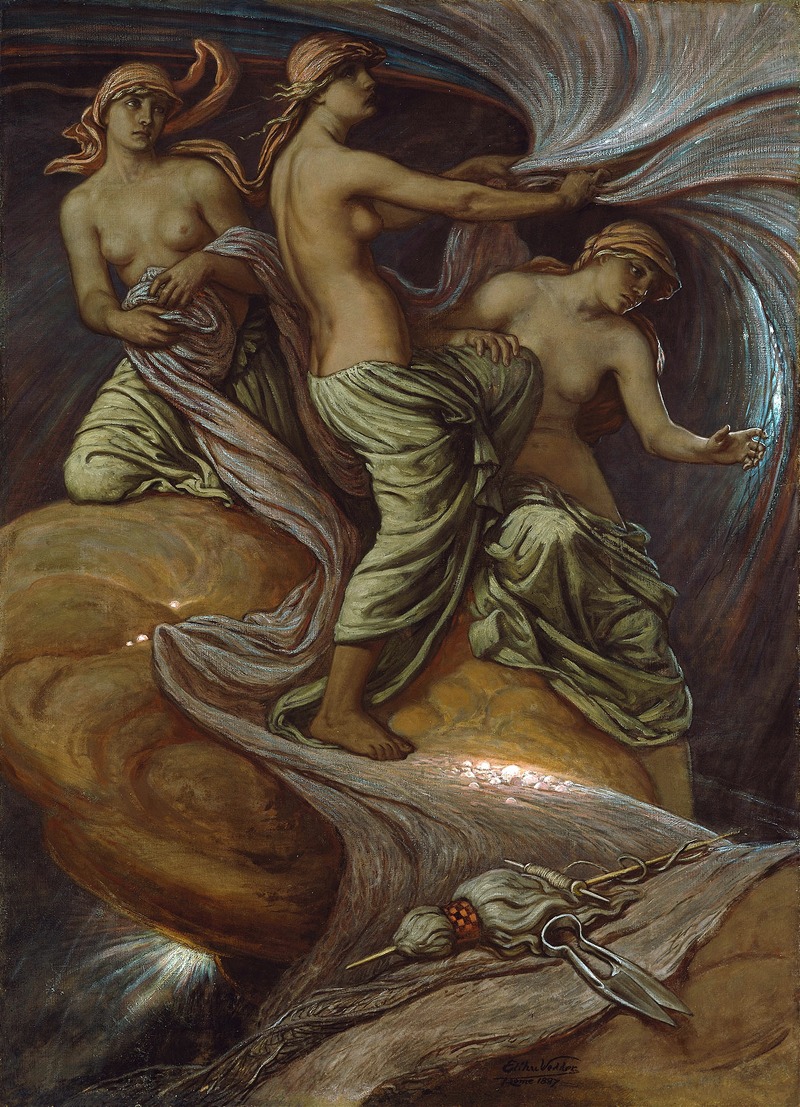 Elihu Vedder - The Fates Gathering in The Stars