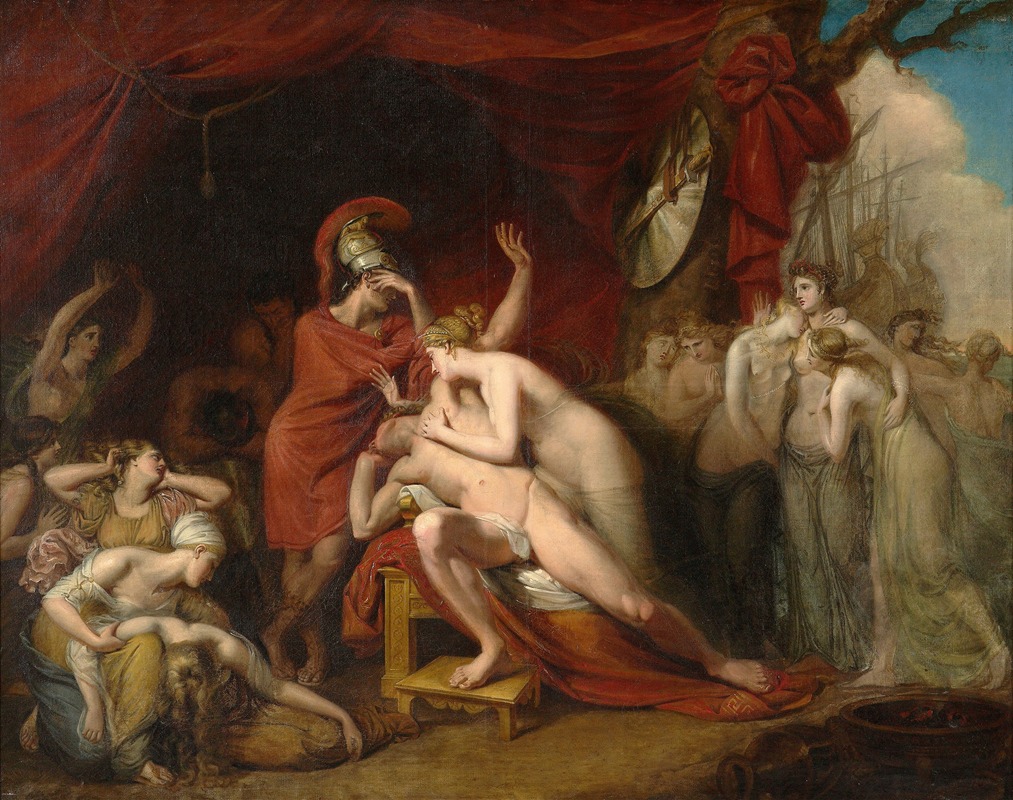 George Dawe - Achilles, frantic for the loss of Patroclus, rejecting the consolation of Thetis