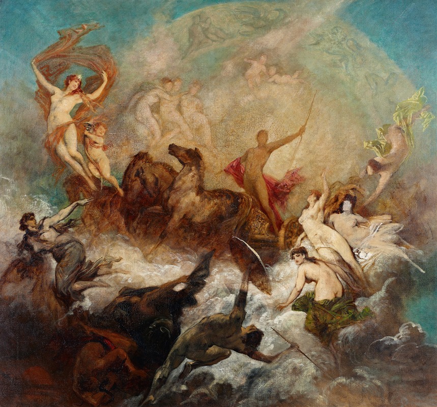 Hans Makart - The victory of light over darkness