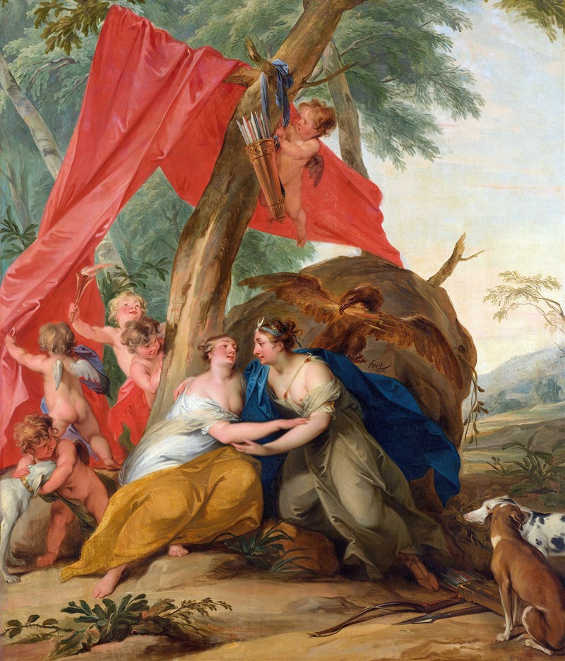 Jacob de Wit - Jupiter, Disguised As Diana, Seducing The Nymph Callisto