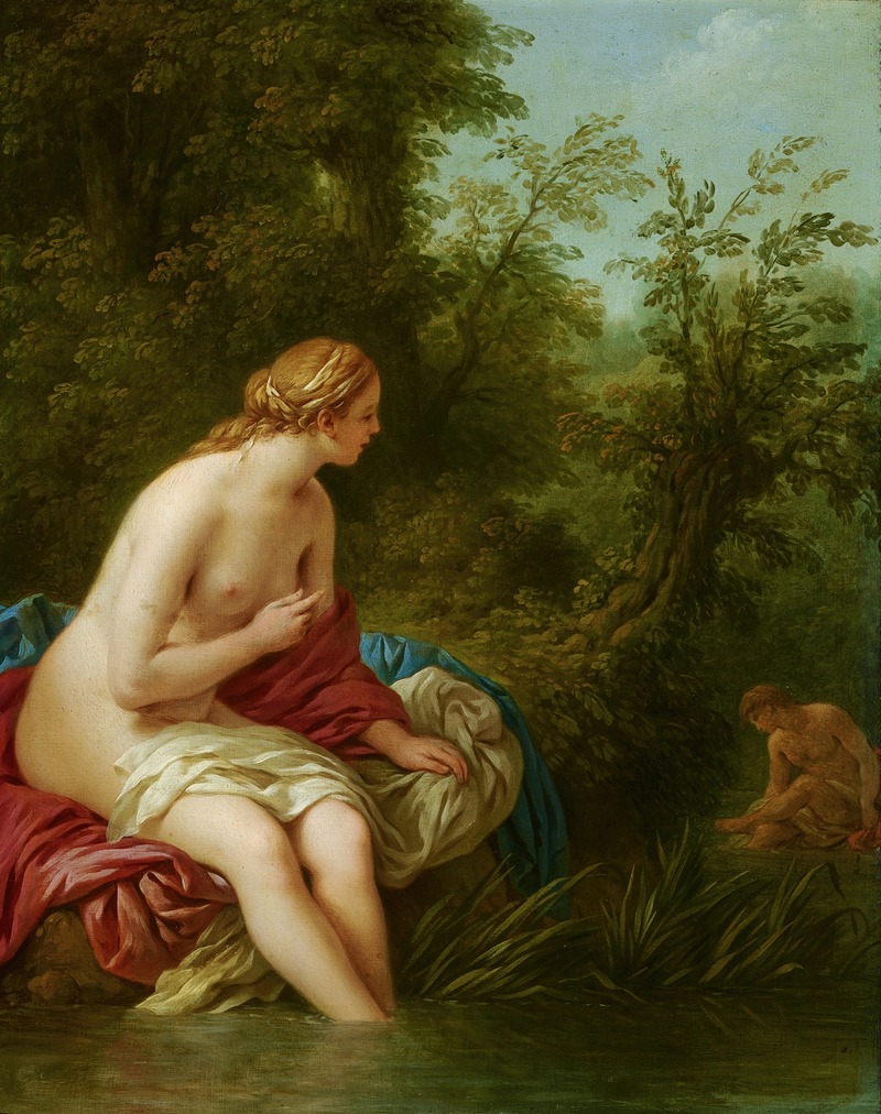 Louis-Jean-François Lagrenée - Landscape With Salmacis and Hermaphroditus