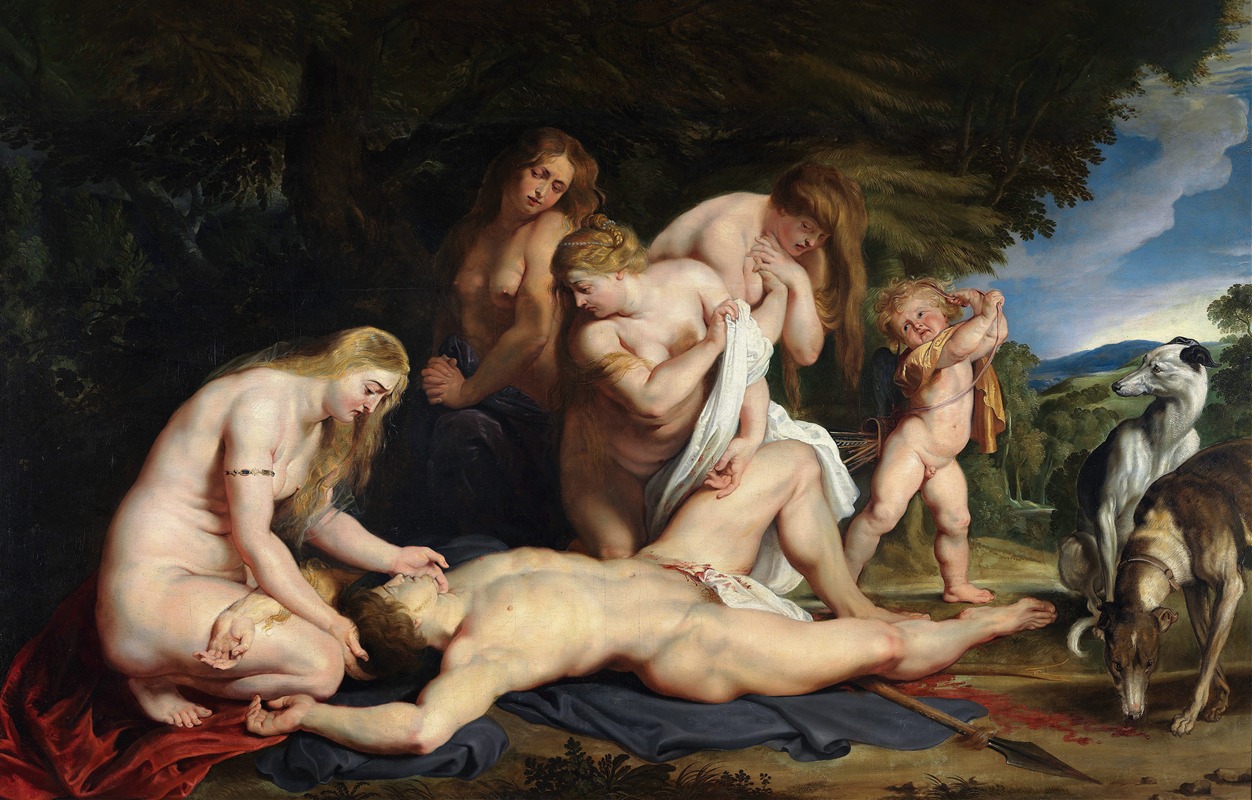 Peter Paul Rubens - The Death of Adonis (With Venus, Cupid, and The Three Graces)