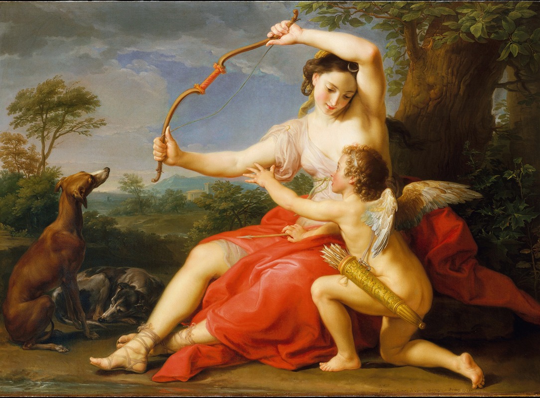 Pompeo Batoni - Diana and Cupid