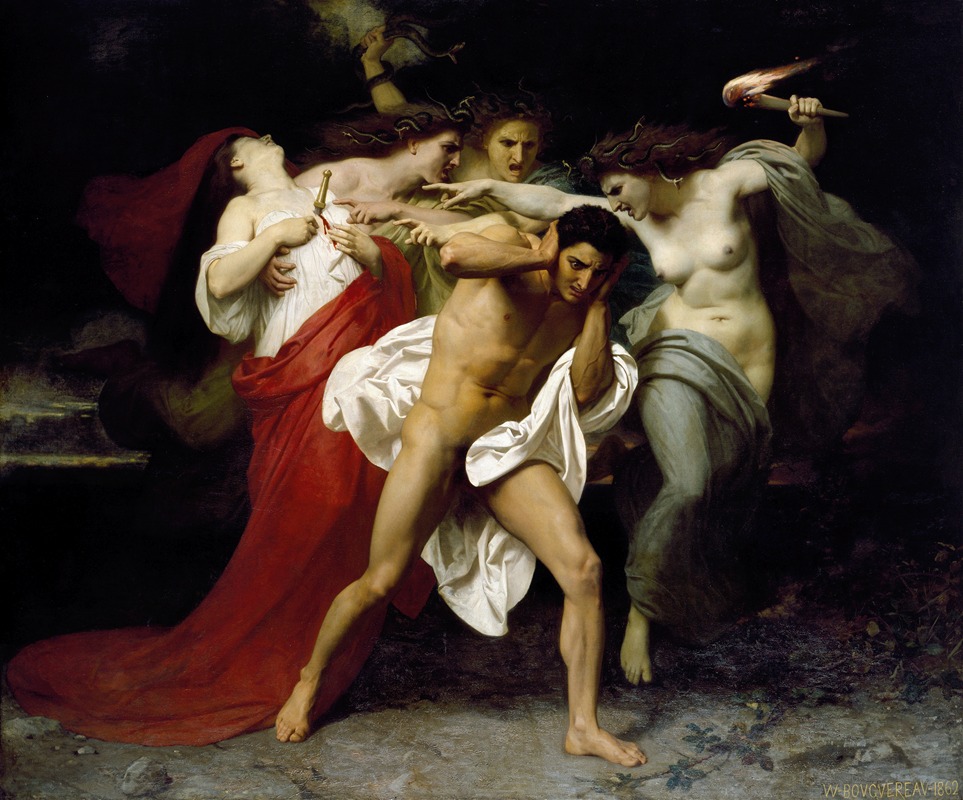 William Bouguereau - Orestes Pursued By The Furies