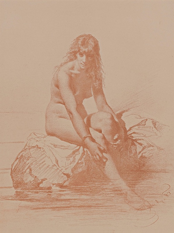 Mihály Zichy - Nude Print