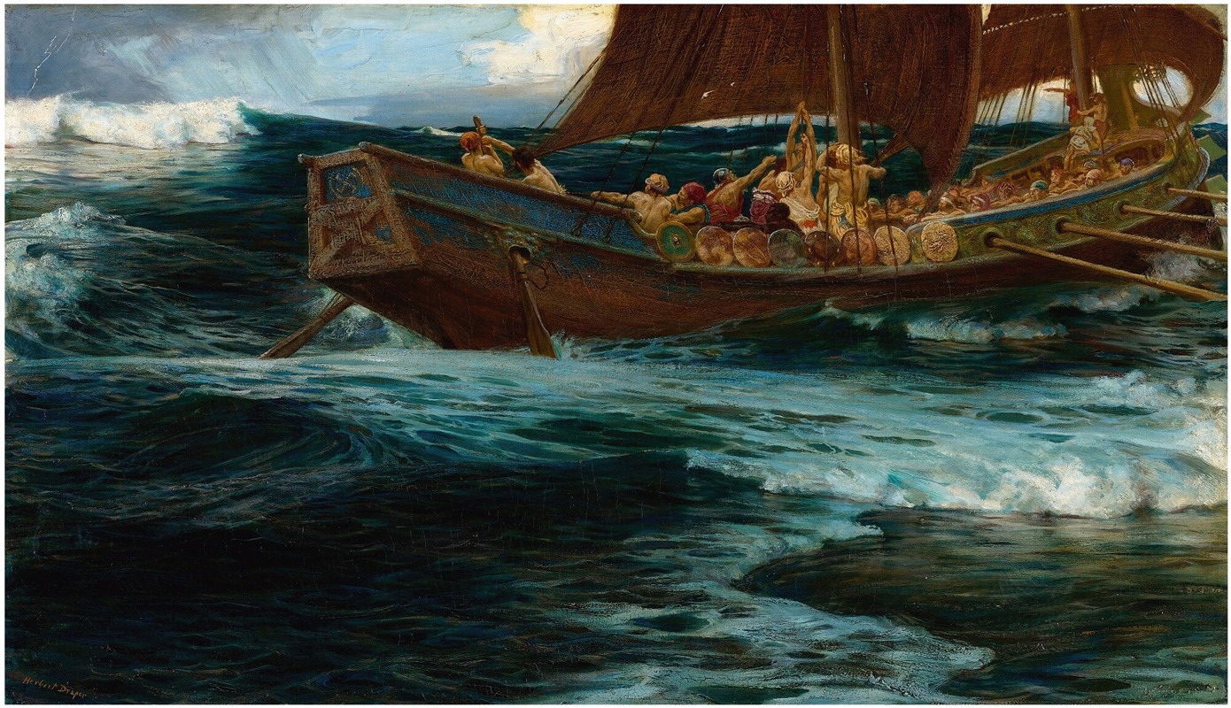 Herbert James Draper - The Wrath Of The Sea God
