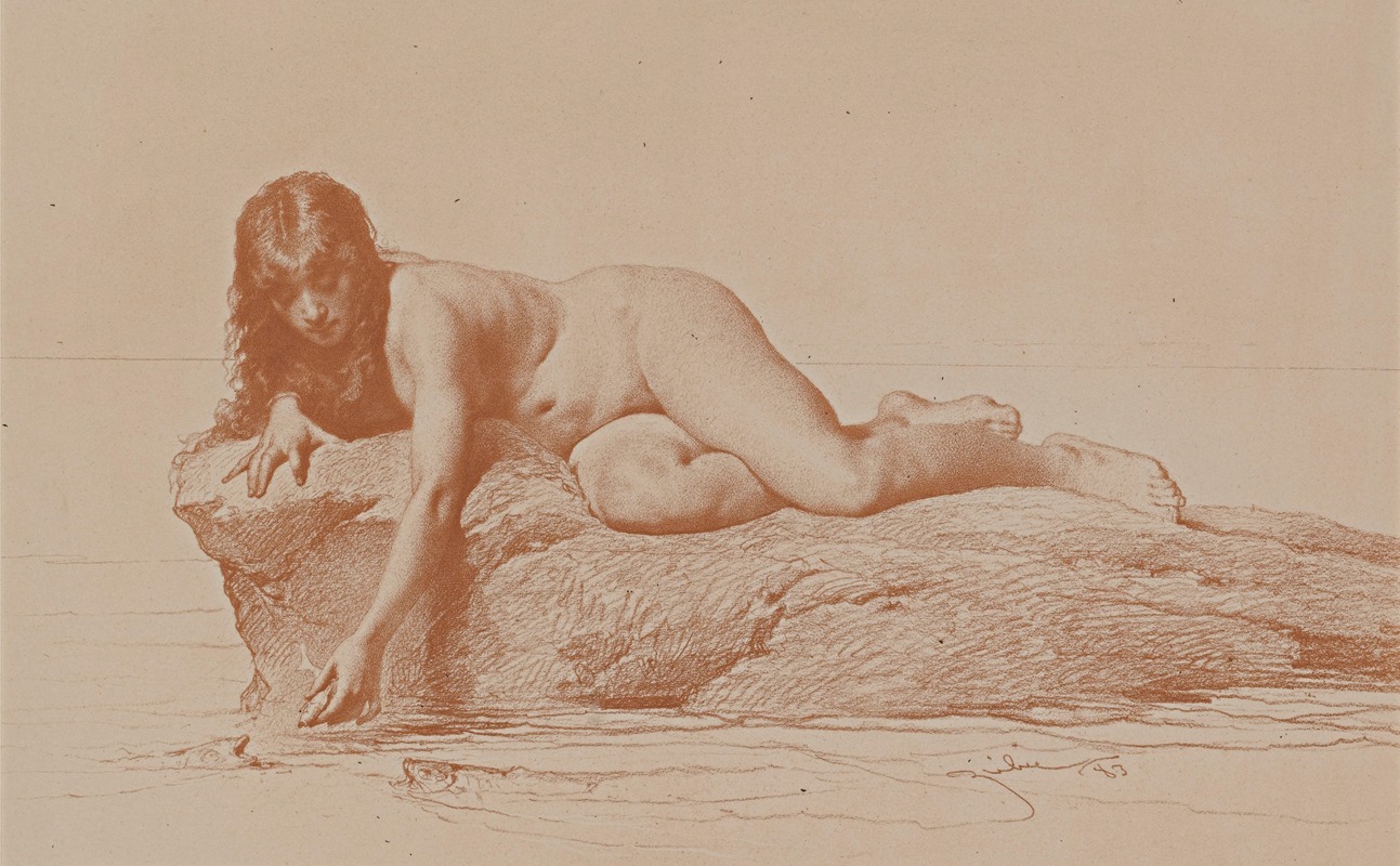 Mihály Zichy - Nude Print