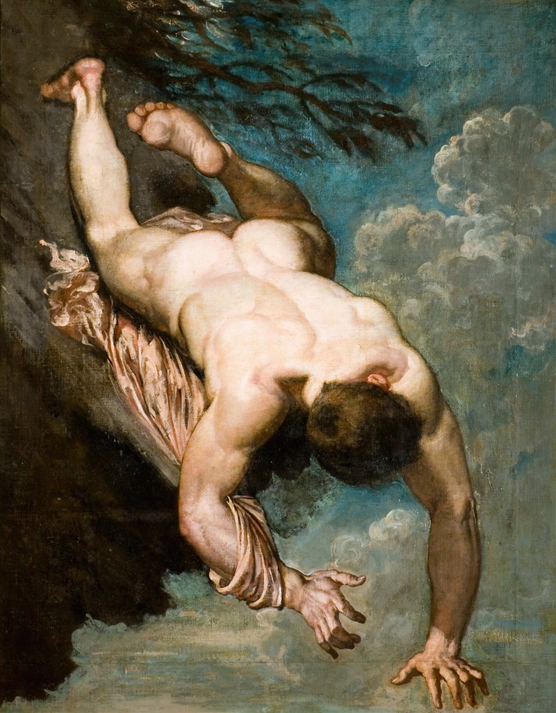 William Etty - Manlius Hurled From The Rock