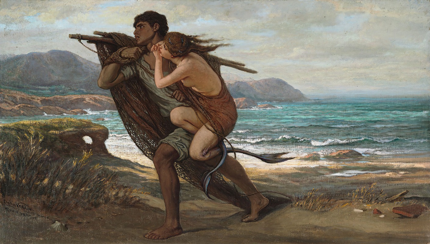Elihu Vedder - Fisherman And Mermaid