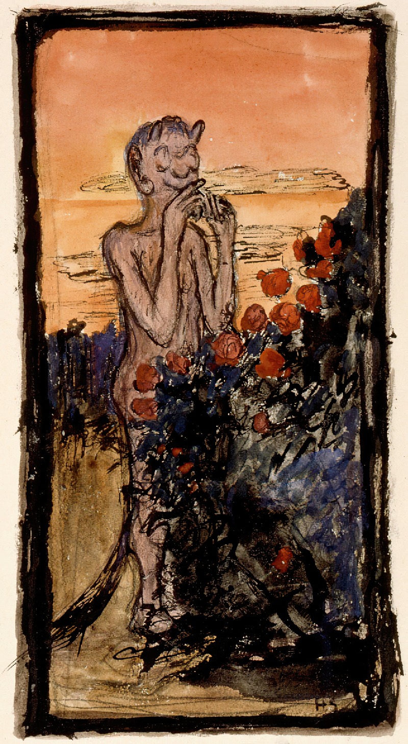 Hugo Simberg - The Devil In The Rose Bush