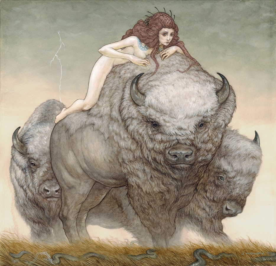 Jason Mowry - Unscathed on the back of a bison