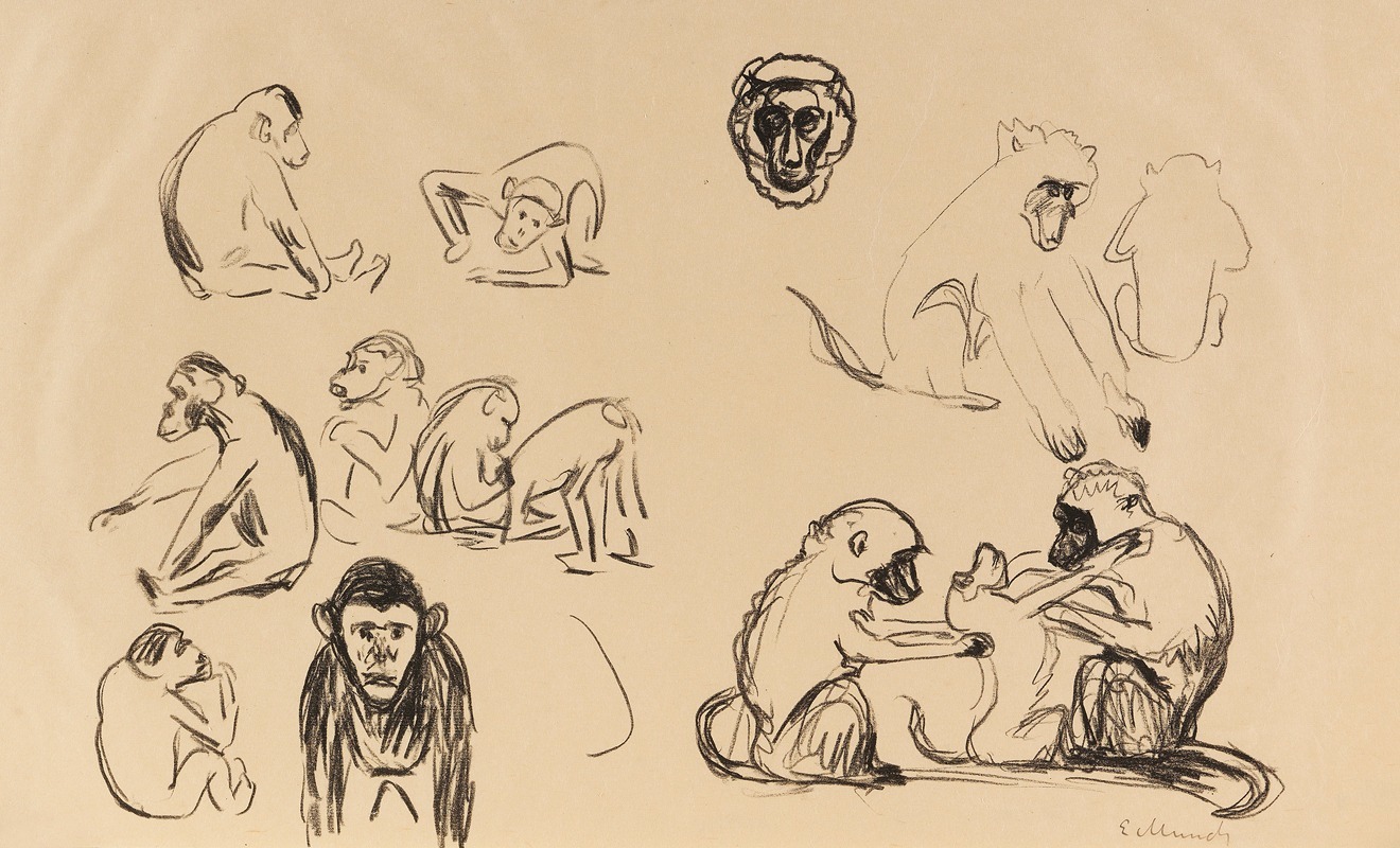 Edvard Munch - Affen I und II