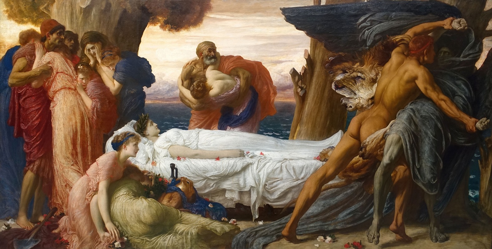 Frederic Leighton - Hercules Wrestling With Death For The Body Of Alcestis