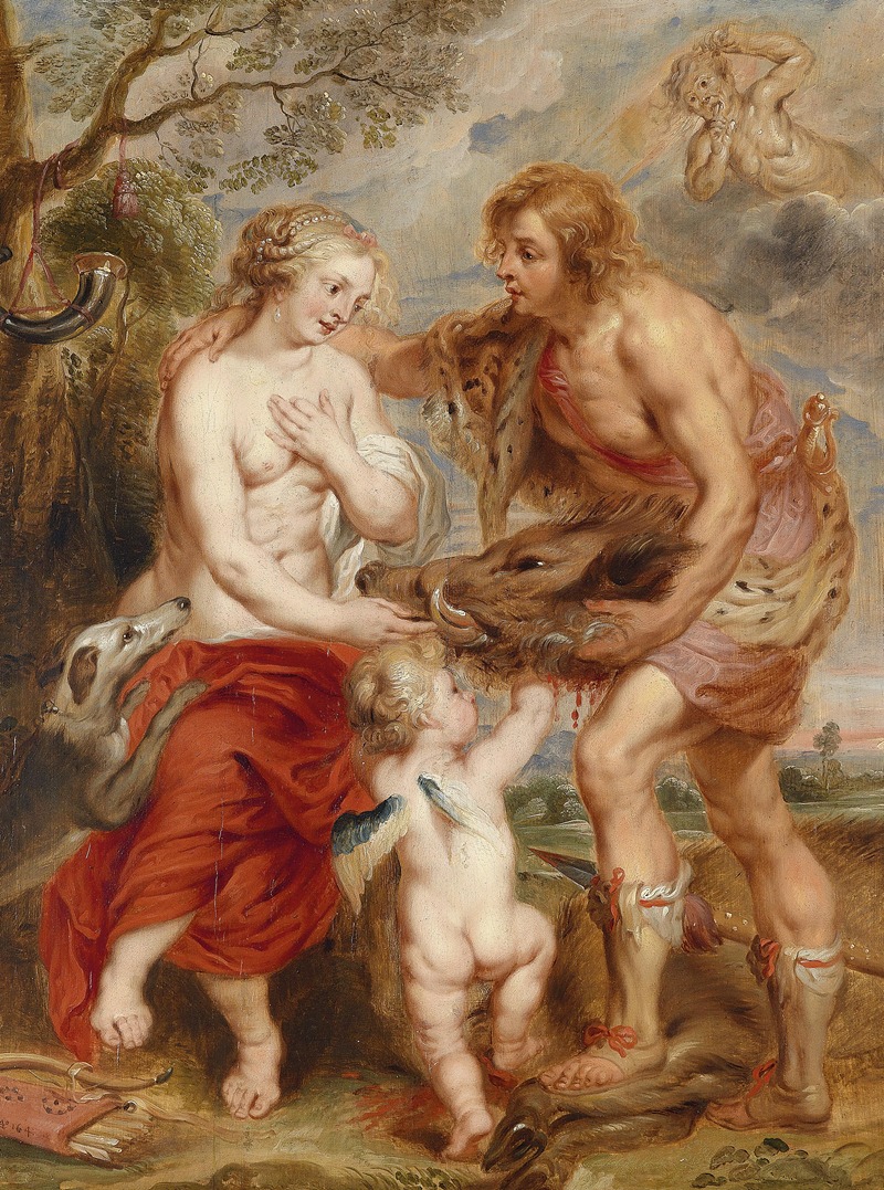 Follower of Peter Paul Rubens - Meleager And Atalante