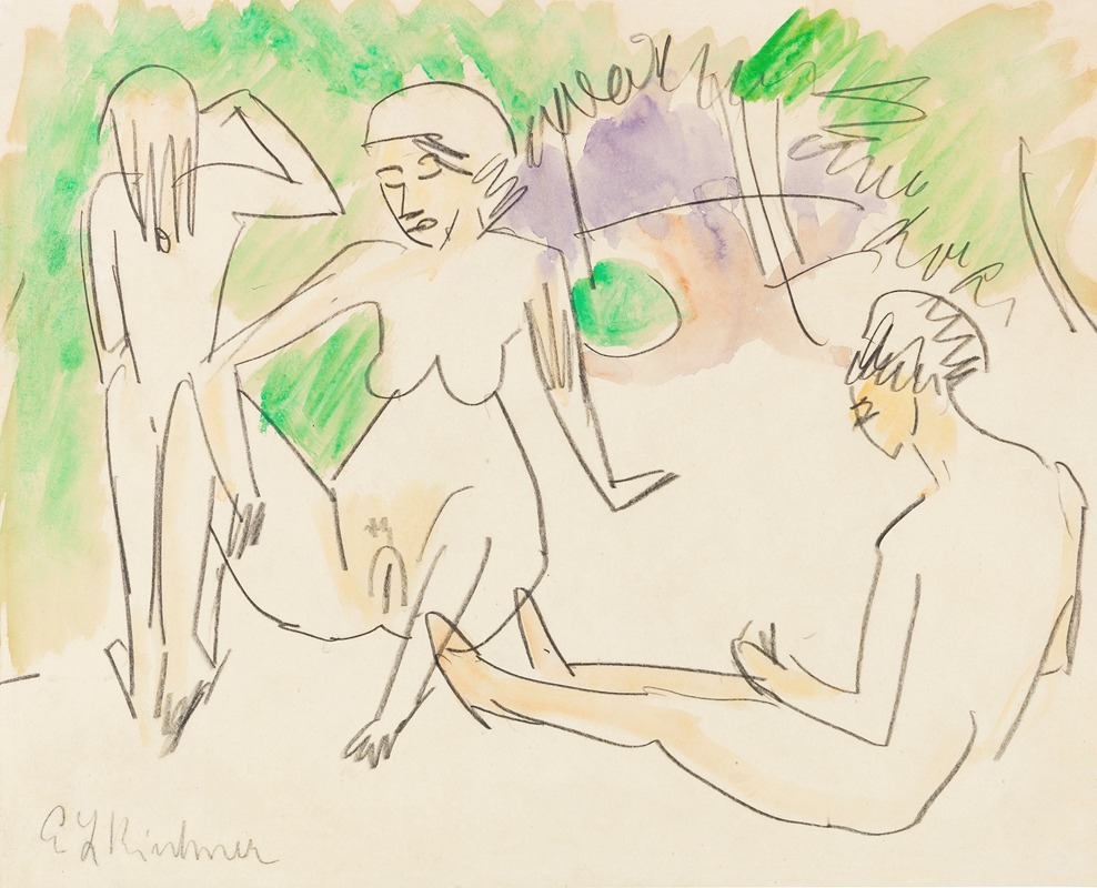 Ernst Ludwig Kirchner - Drei Frauenakte