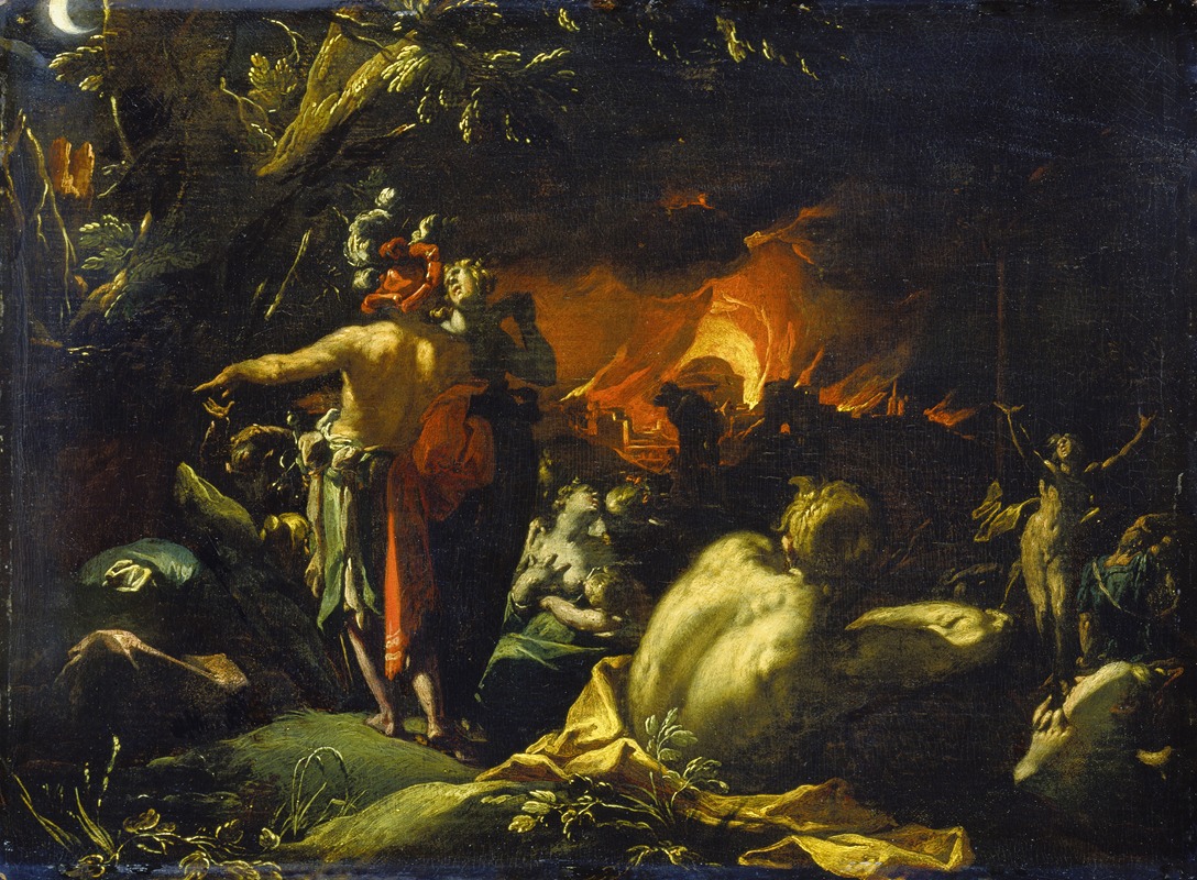 Abraham Bloemaert - The Burning of Troy