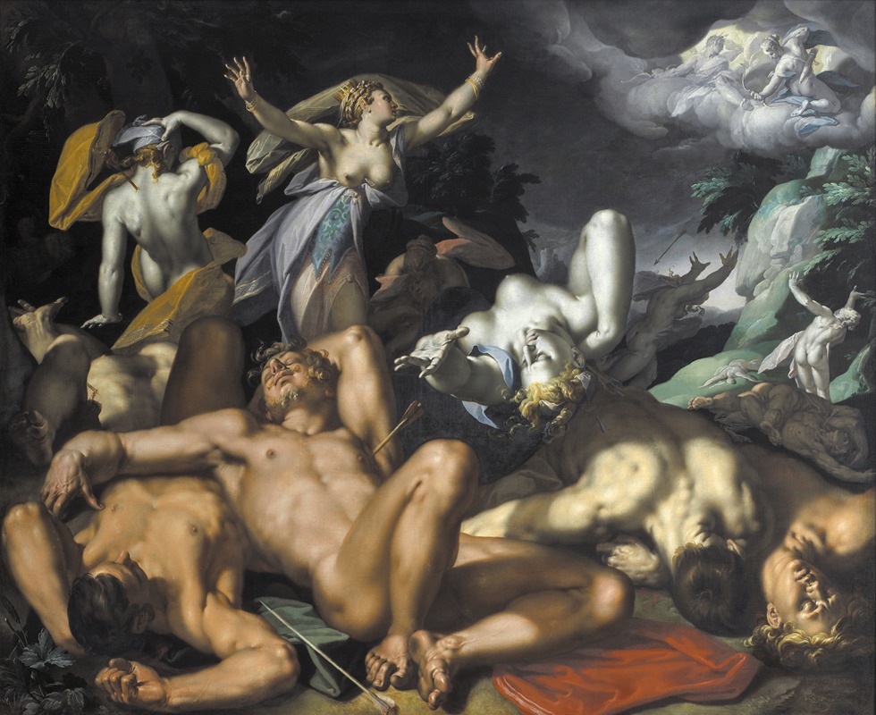Abraham Bloemaert - Apollo and Diana Punishing Niobe by Killing her Children
