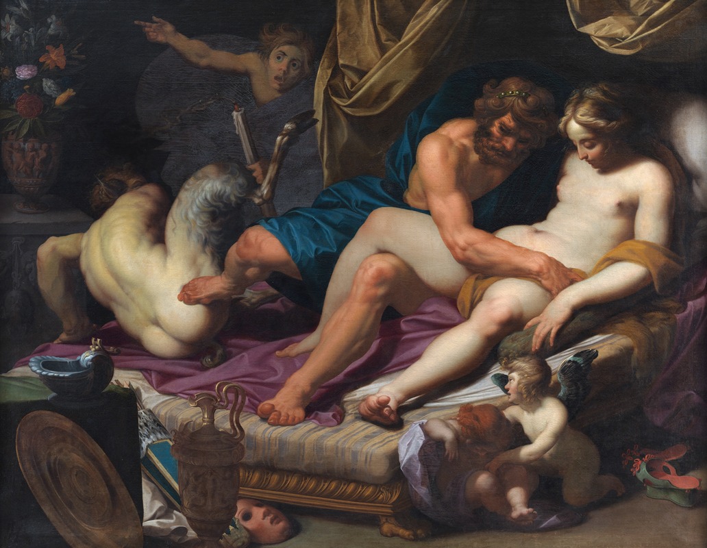 Abraham Janssens - Hercules Kicking Faunus out of Omfale’s Bed