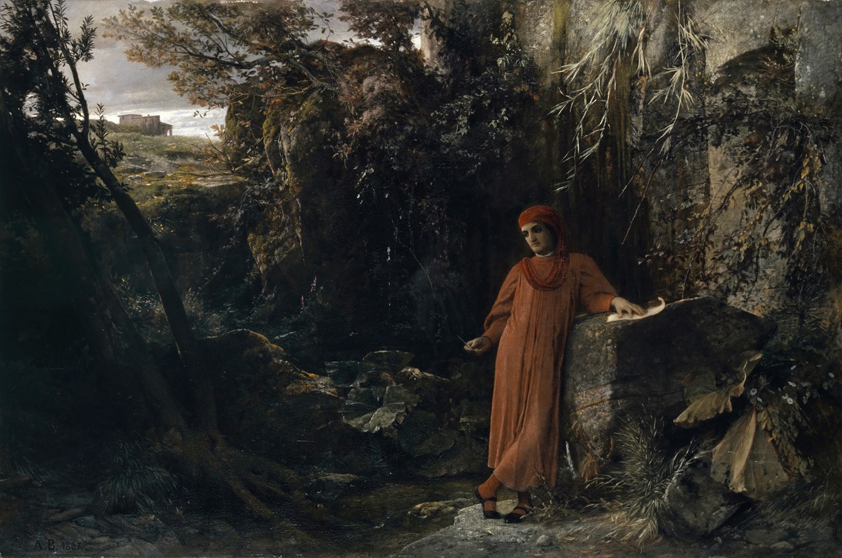 Arnold Böcklin - Petrarch at the Spring of Vaucluse
