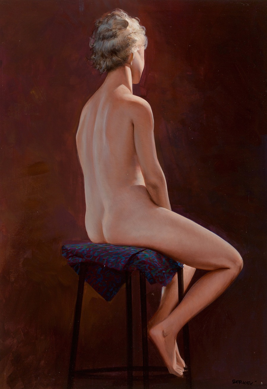 John Conrad Berkey - Seated Nude