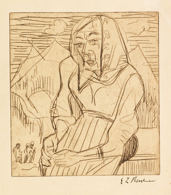 Ernst Ludwig Kirchner - Sitzende Bäuerin