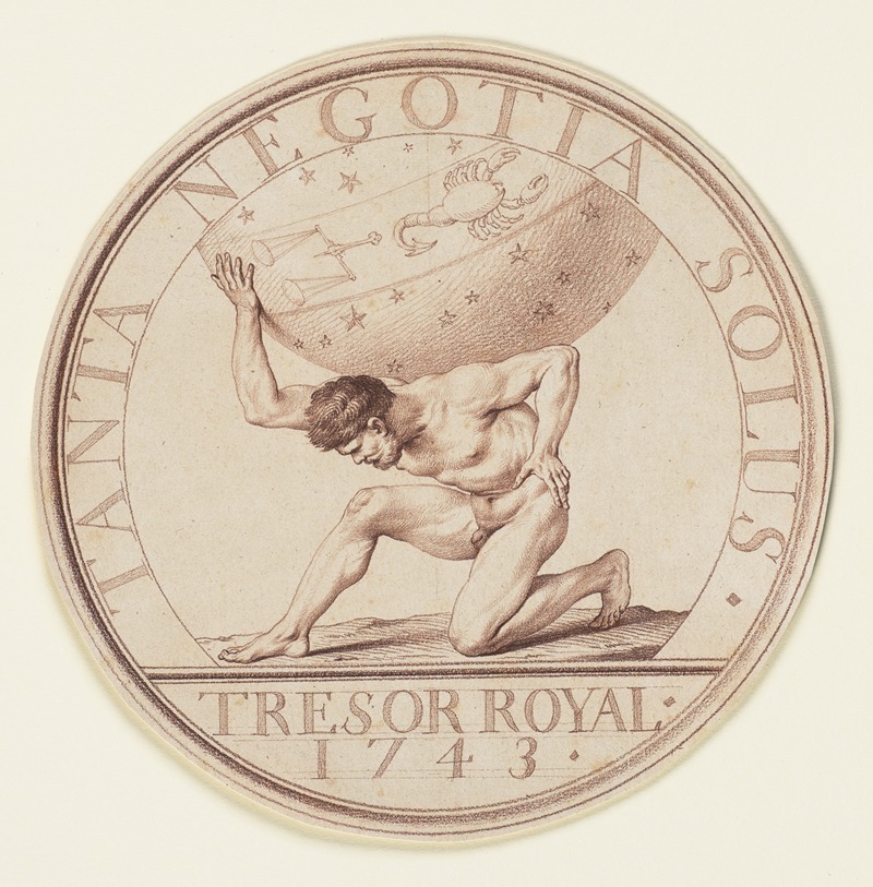 Edmé Bouchardon - Atlas trägt die Himmelskugel (Sondermünze ‘Trésor Royal 1743’)