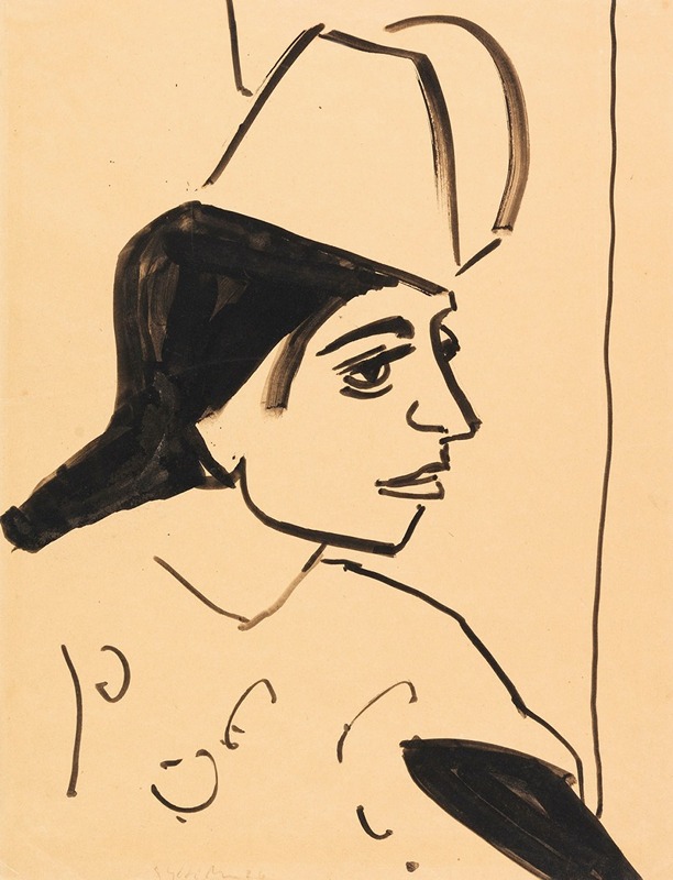 Ernst Ludwig Kirchner - Mädchenkopf