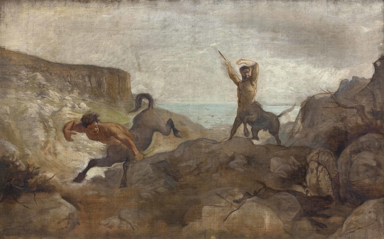 Ludvig Abelin Schou - Centaurs Hunting Boars