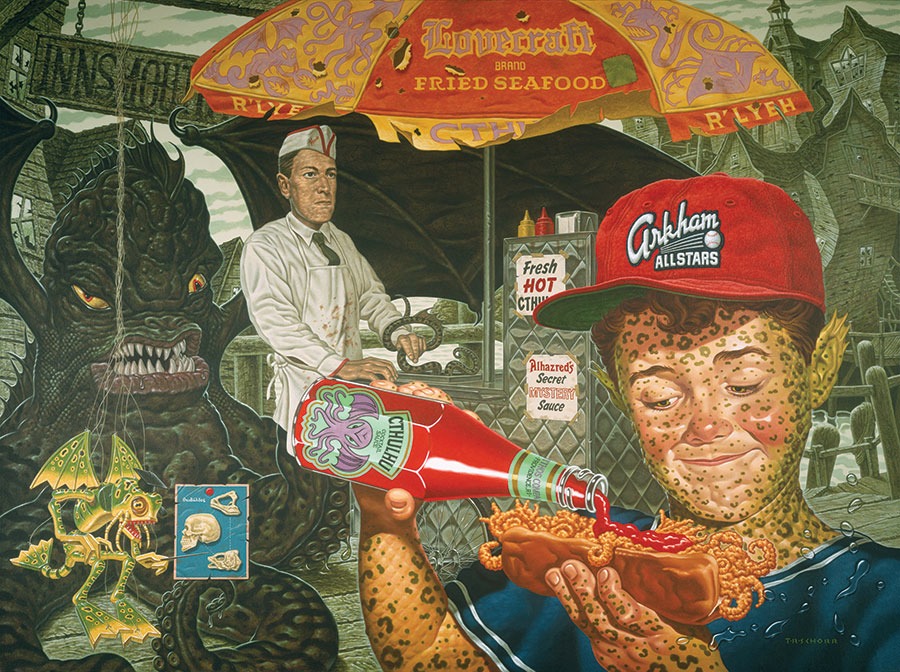 Todd Schorr - H.P. Lovecrafts Fried Sea food Cart