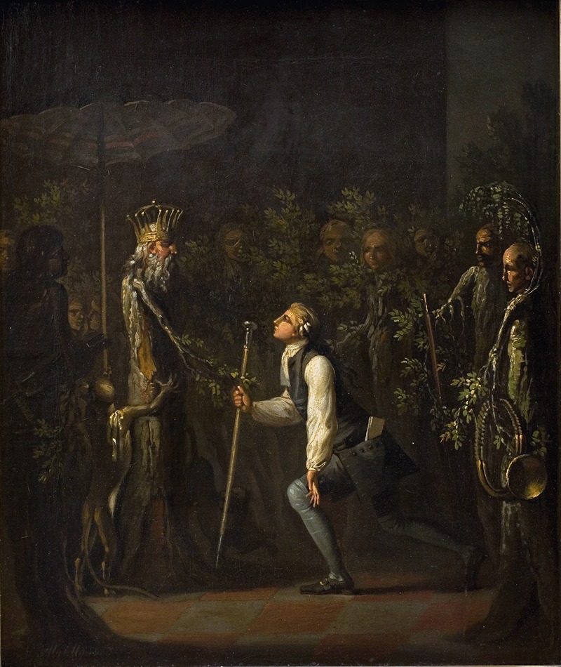 Nicolai Abildgaard - The Potuans are Surprised to see Niels Klim Genuflect in front of the Wise Prince