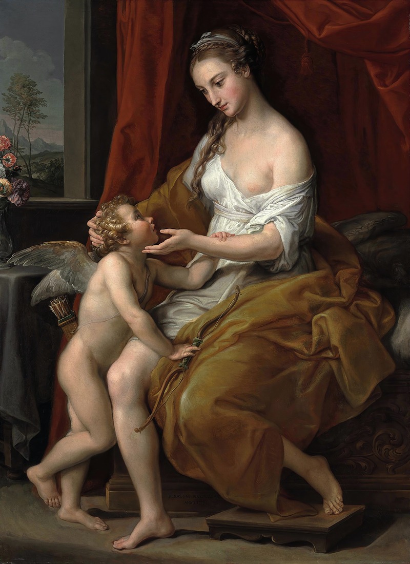 Pompeo Batoni - Venus Caressing Cupid