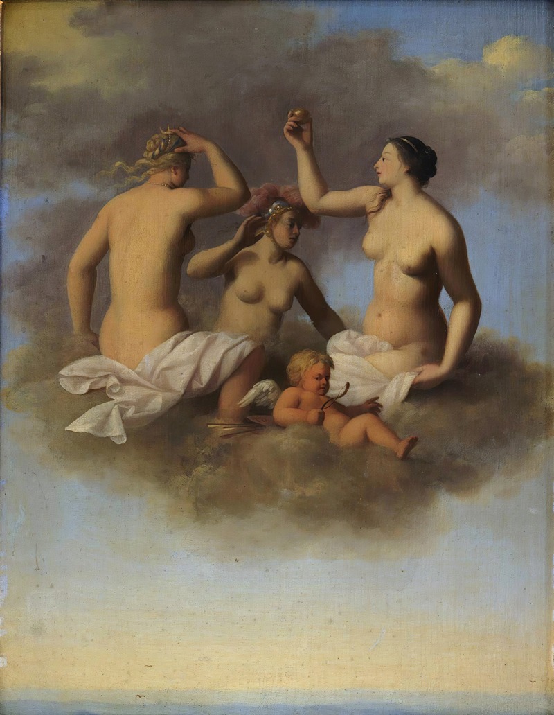 Toussaint Gelton - Juno, Minerva and Venus with Cupid