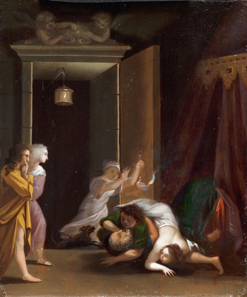 Toussaint Gelton - Paris and Helena Surprised by Menelaus