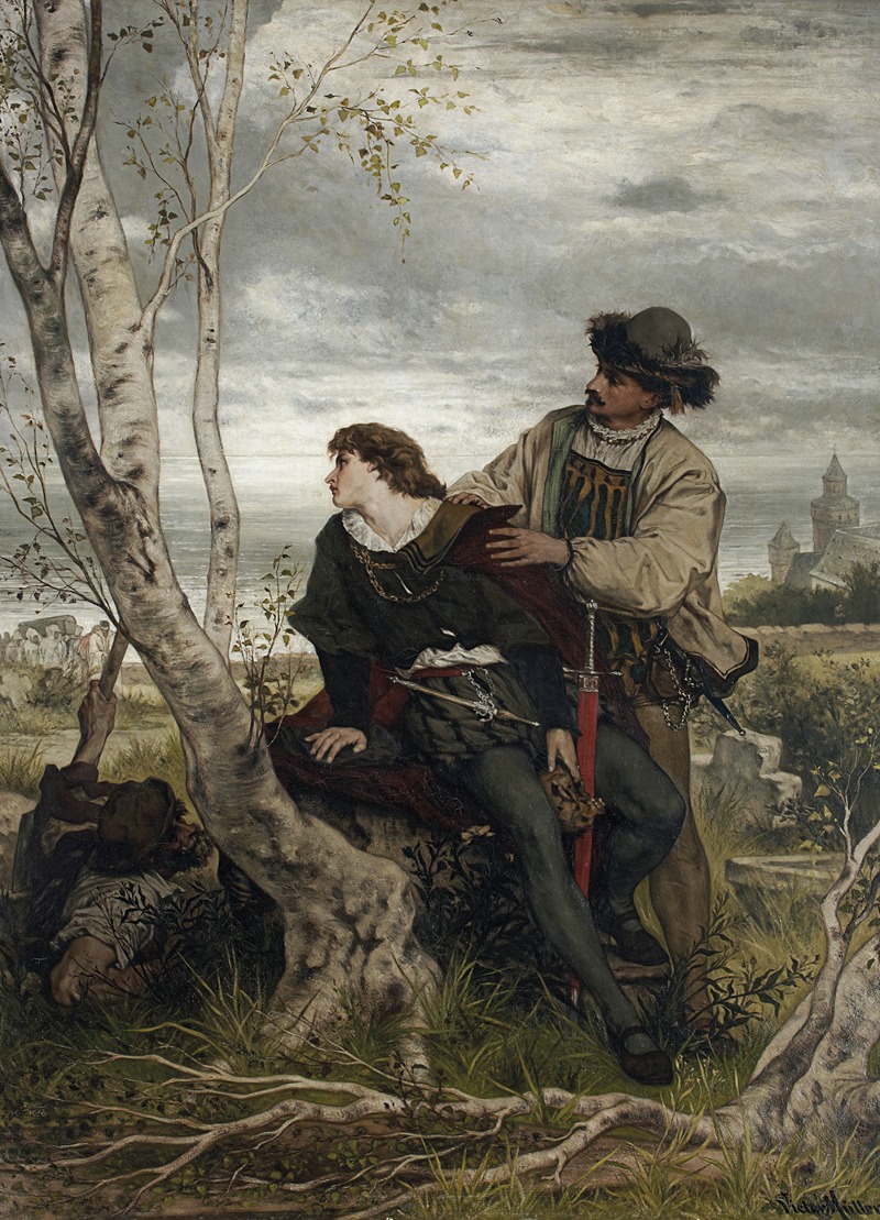Victor Müller - Hamlet and Horatio in the Churchyard