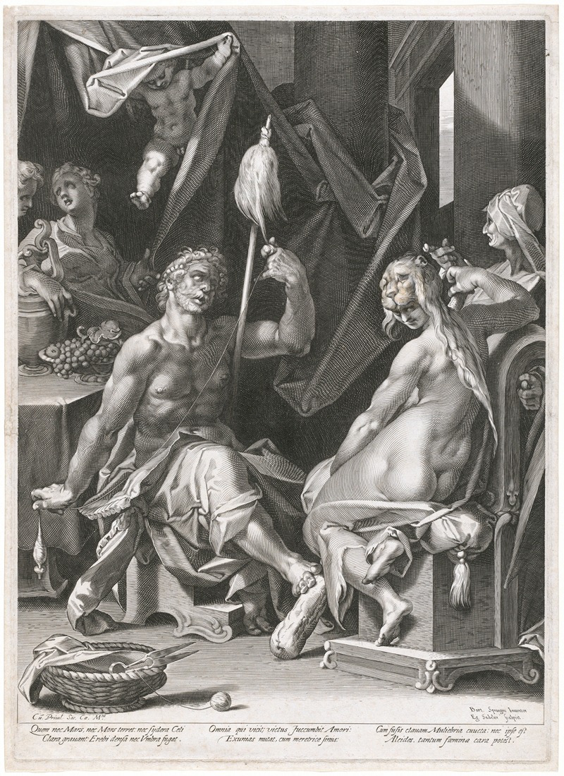 Aegidius Sadeler II - Hercules and Omphale