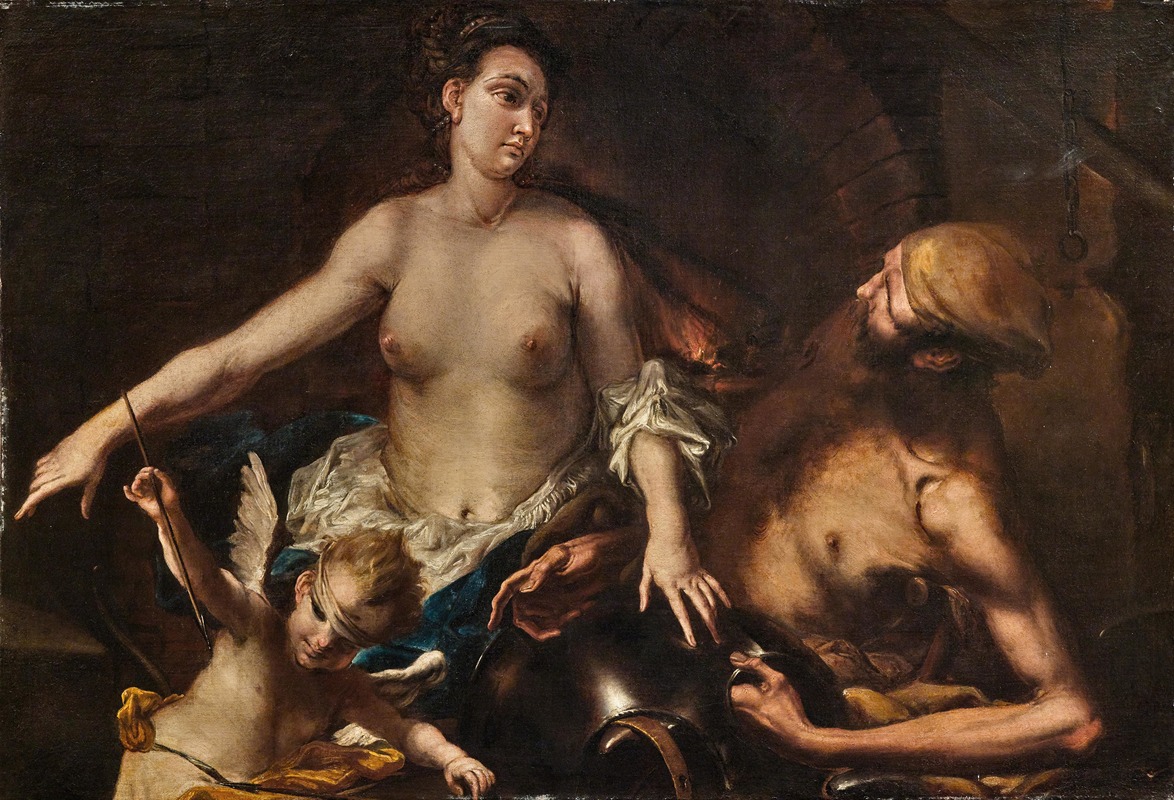 Alessandro Magnasco - Venus in Vulcan´s Forge with Cupid blindfolded