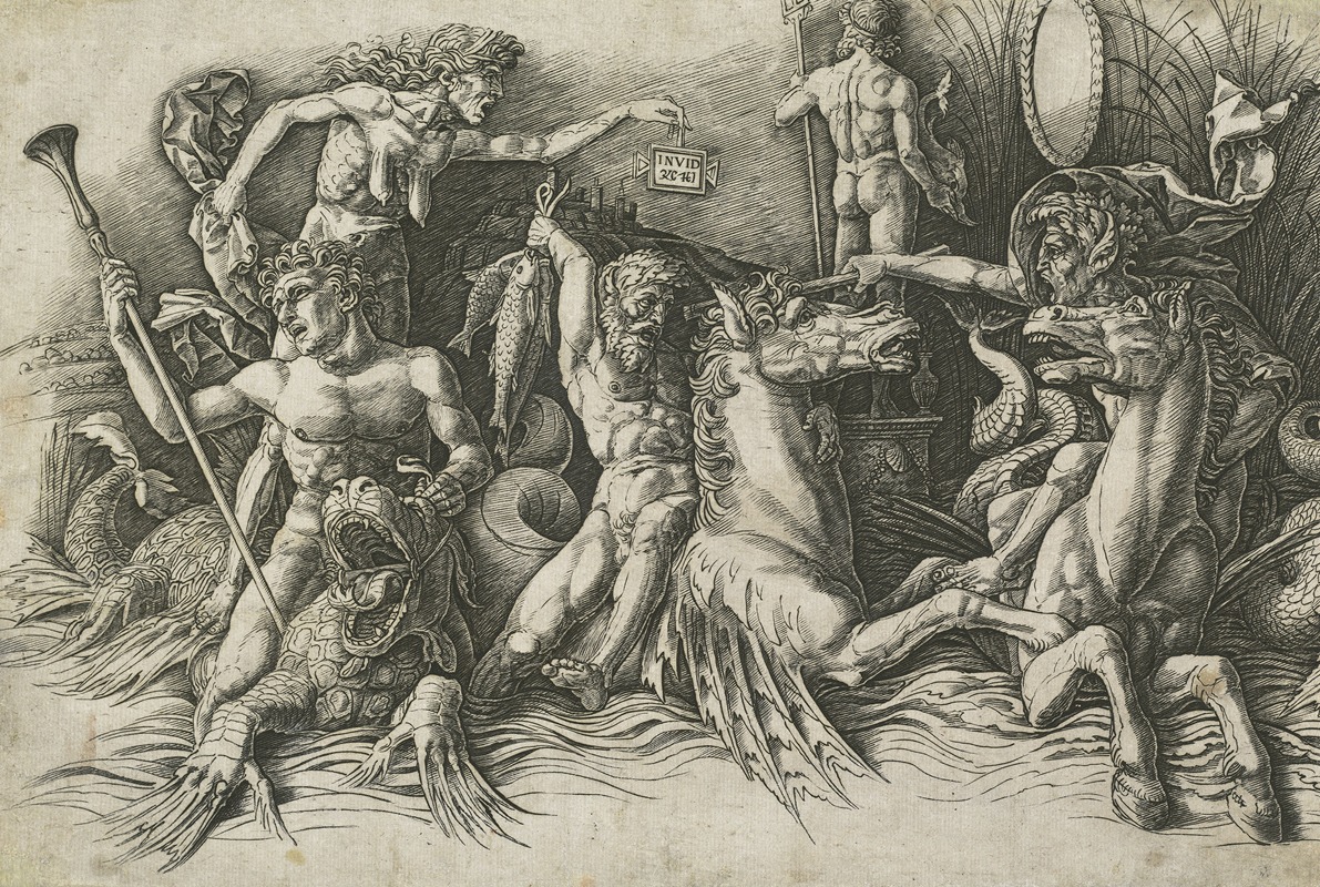 Andrea Mantegna - Battle of the Sea Gods (left , NGA 64543