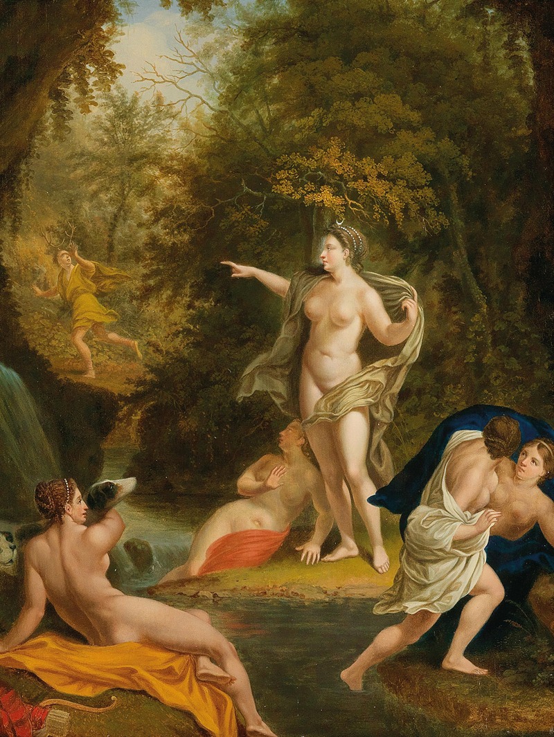 French School - Diana and Actaeon