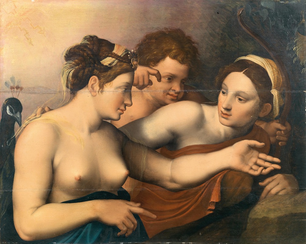 Italo-Flemish School - Juno, Cupid and Venus