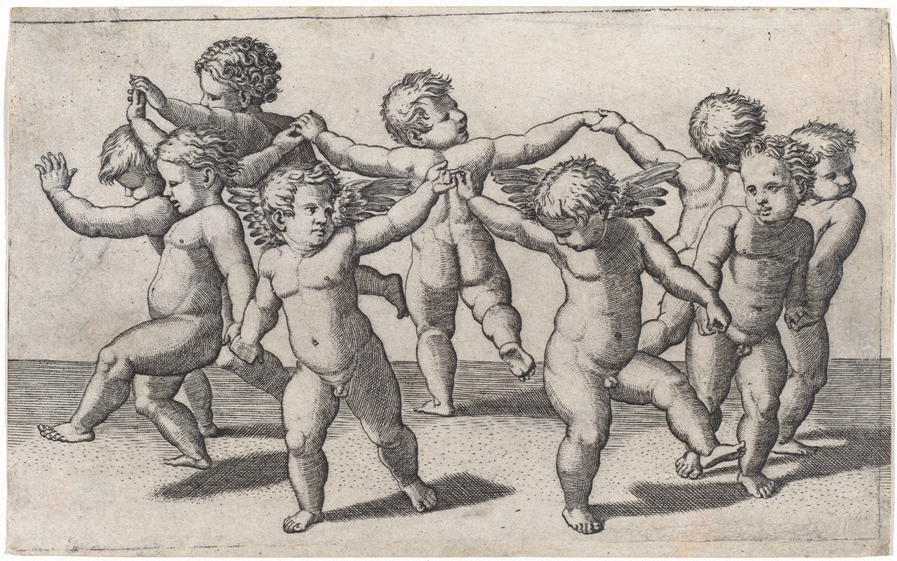 Marcantonio Raimondi - Dance of Cupids